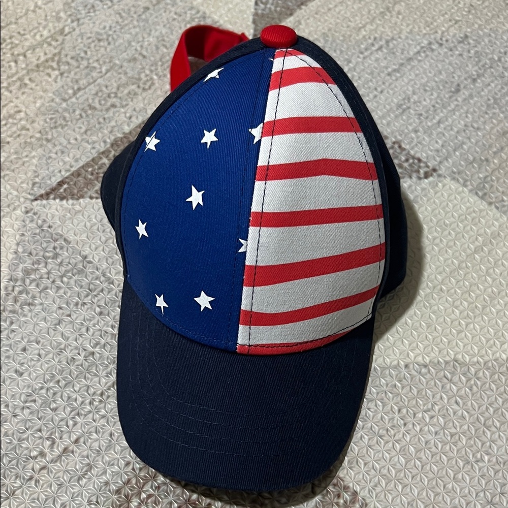 Patriotic Kids Cap - Blue and Red